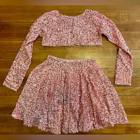 NWT Ivie + Jade Sparkly Pink Velvet Set - Picture 5 of 5